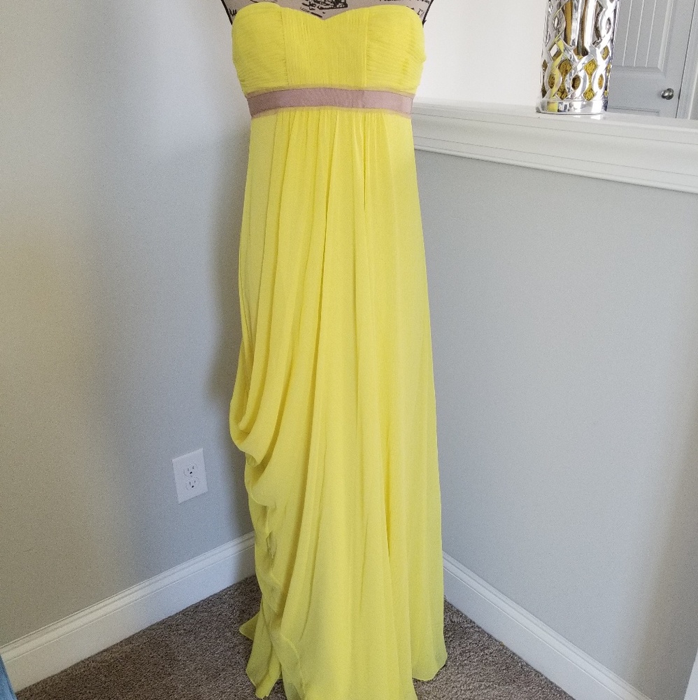 BCBG MaxAzria dress (size 2) yellow